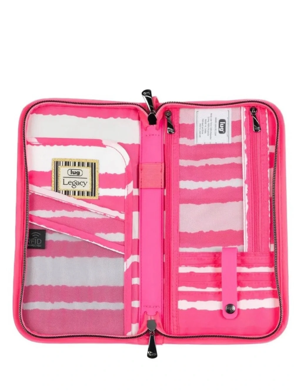 NWT- lug Legacy Collection Tango Travel RFID Wallet - Magenta